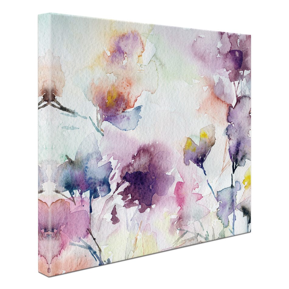 Delicate Floral Watercolour Square Canvas Print wall art product Oaurea / Shutterstock