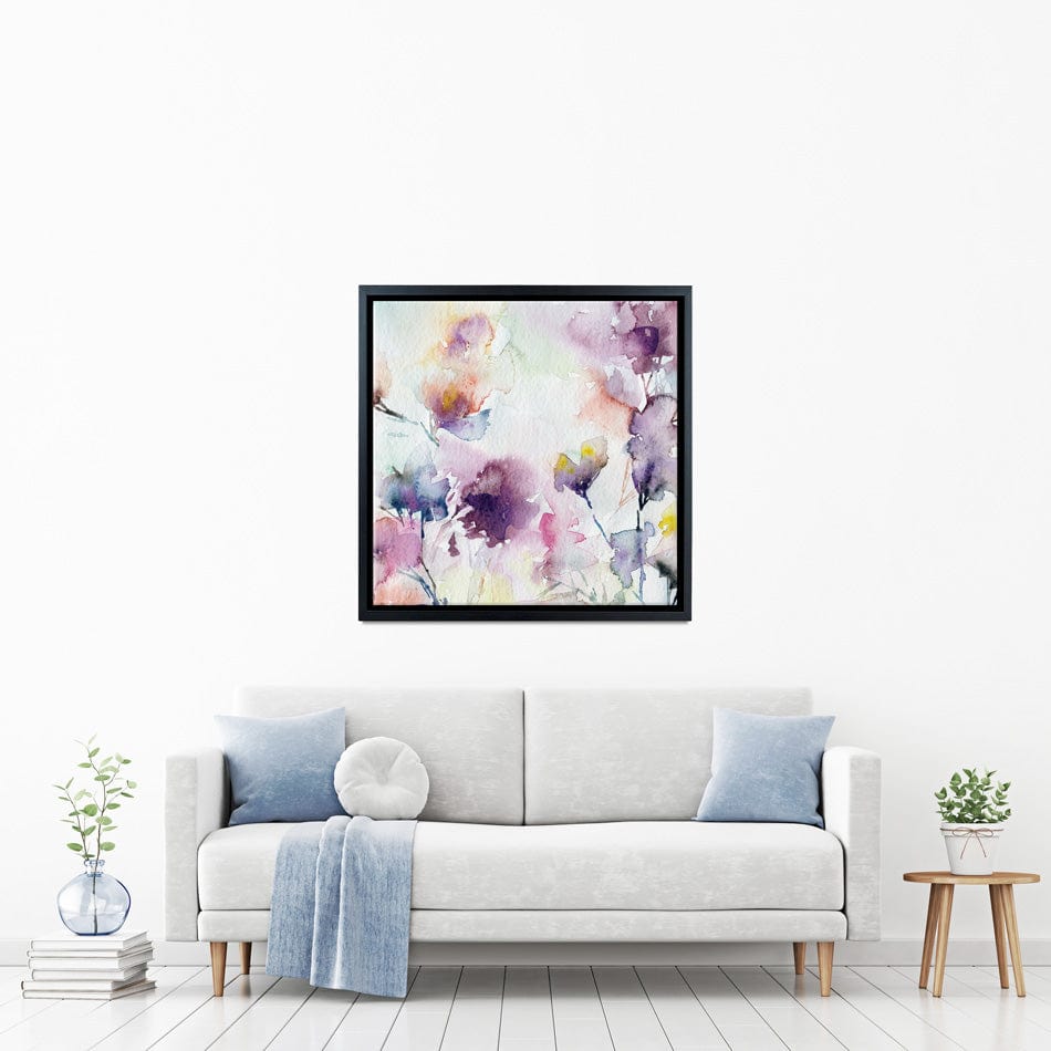 Delicate Floral Watercolour Square Canvas Print wall art product Oaurea / Shutterstock
