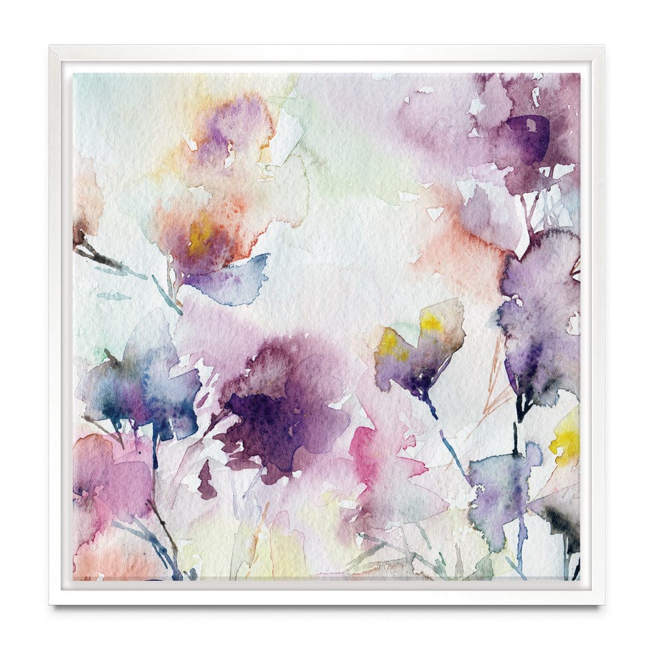 Delicate Floral Watercolour Square Canvas Print wall art product Oaurea / Shutterstock