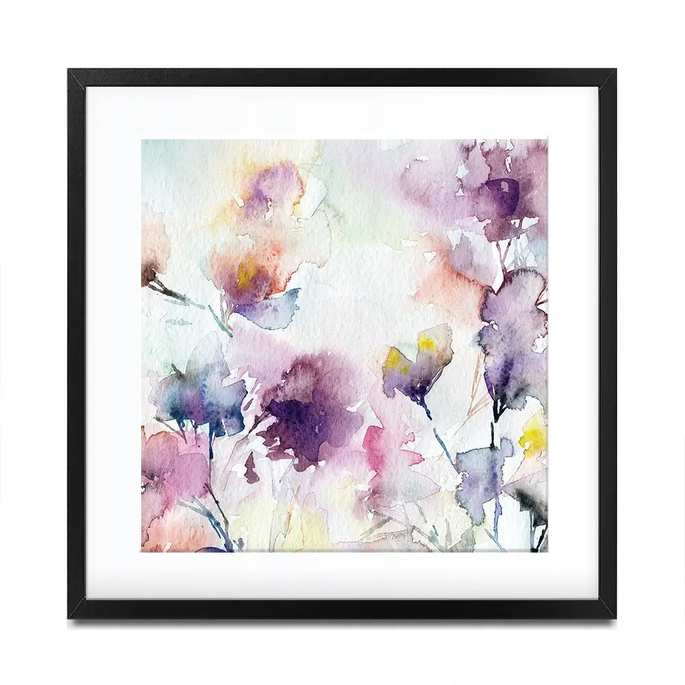 Delicate Floral Watercolour Square Framed Art Print Delicate Floral Watercolour Square Framed Art Print wall art product Oaurea / Shutterstock