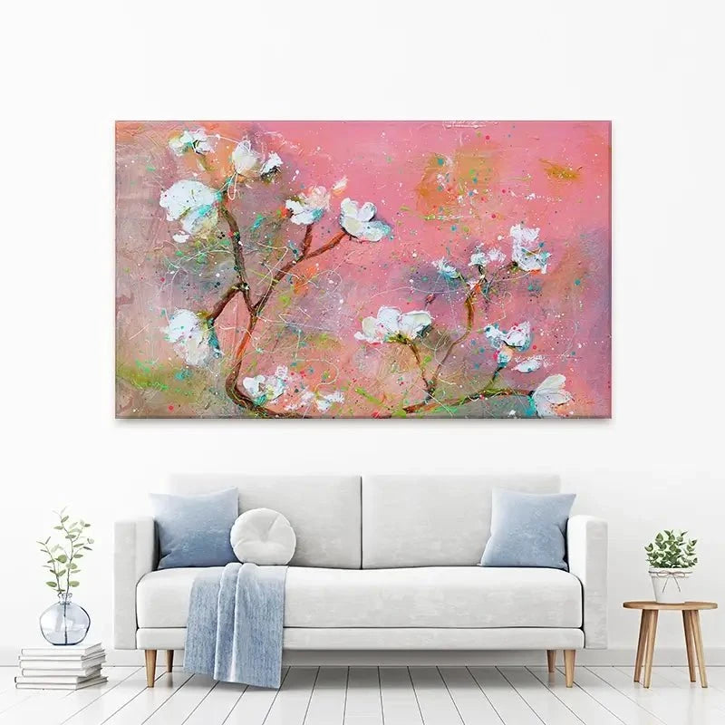Delicate Pink Blossoms Canvas Print Delicate Pink Blossoms Canvas Print wall art product Studio Paint-Ing