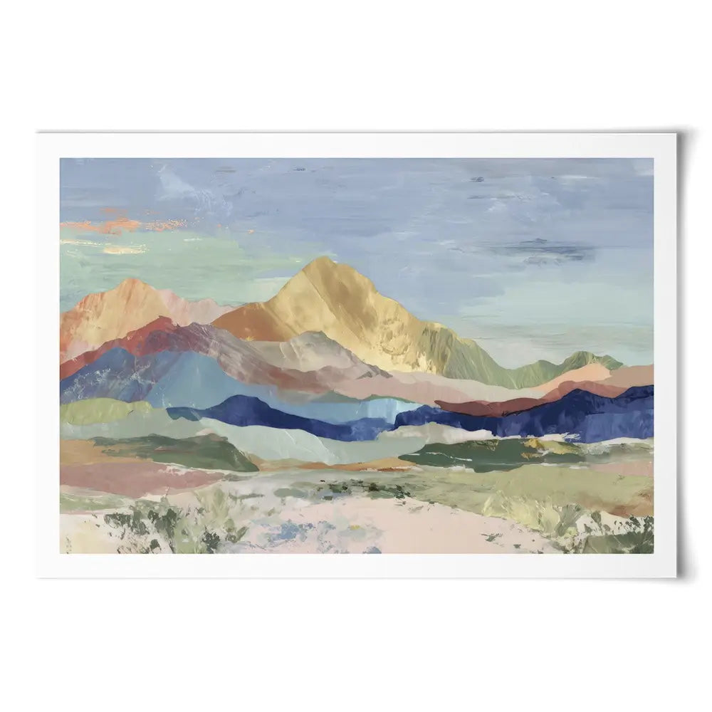 Desert Basin Sunset Vista Art Print Desert Basin Sunset Vista Art Print wall art product Chromatic Storm Studio