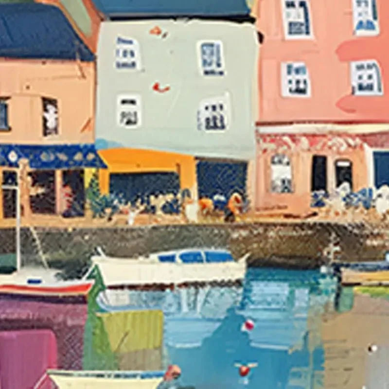 Devon Town Harbour Canvas Print Devon Town Harbour Canvas Print wall art product David Alexander Elder