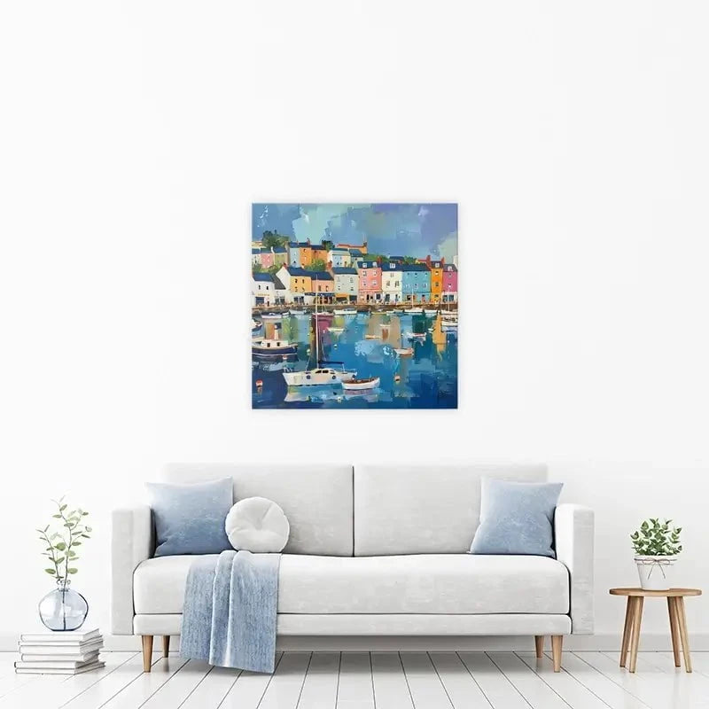 Devon Town Harbour Canvas Print Devon Town Harbour Canvas Print wall art product David Alexander Elder