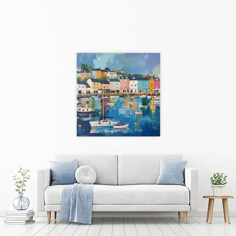 Devon Town Harbour Canvas Print Devon Town Harbour Canvas Print wall art product David Alexander Elder