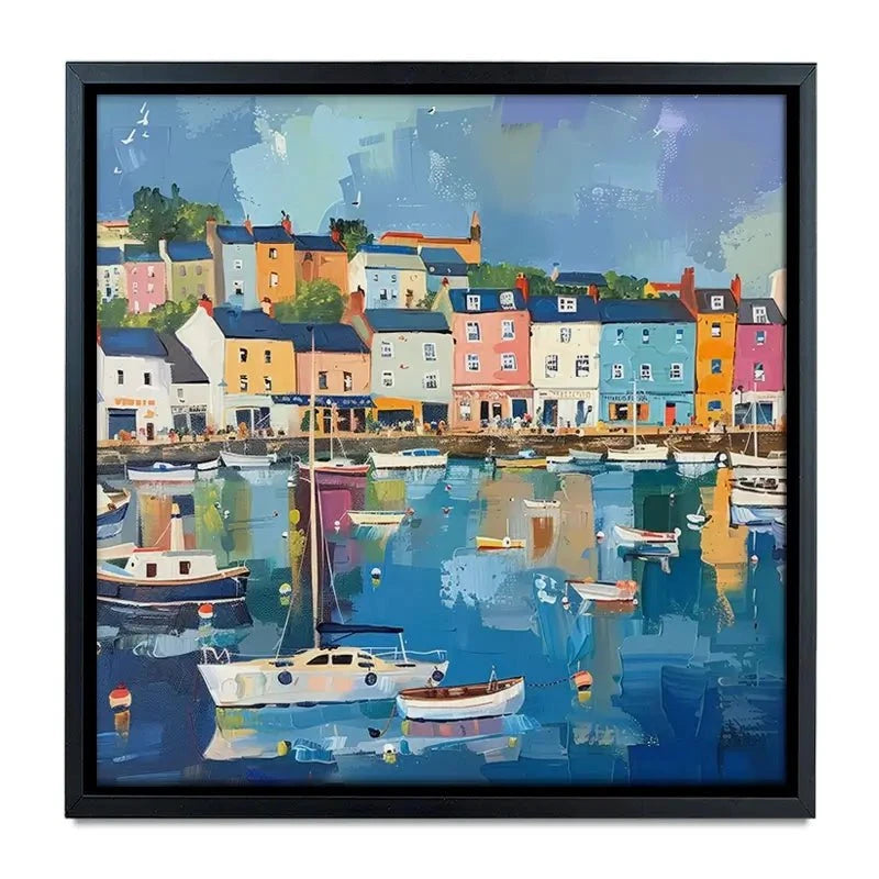 Devon Town Harbour Canvas Print Devon Town Harbour Canvas Print wall art product David Alexander Elder
