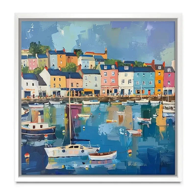 Devon Town Harbour Canvas Print Devon Town Harbour Canvas Print wall art product David Alexander Elder