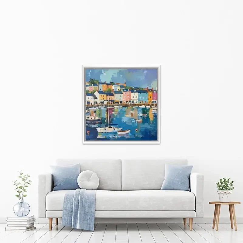 Devon Town Harbour Canvas Print Devon Town Harbour Canvas Print wall art product David Alexander Elder