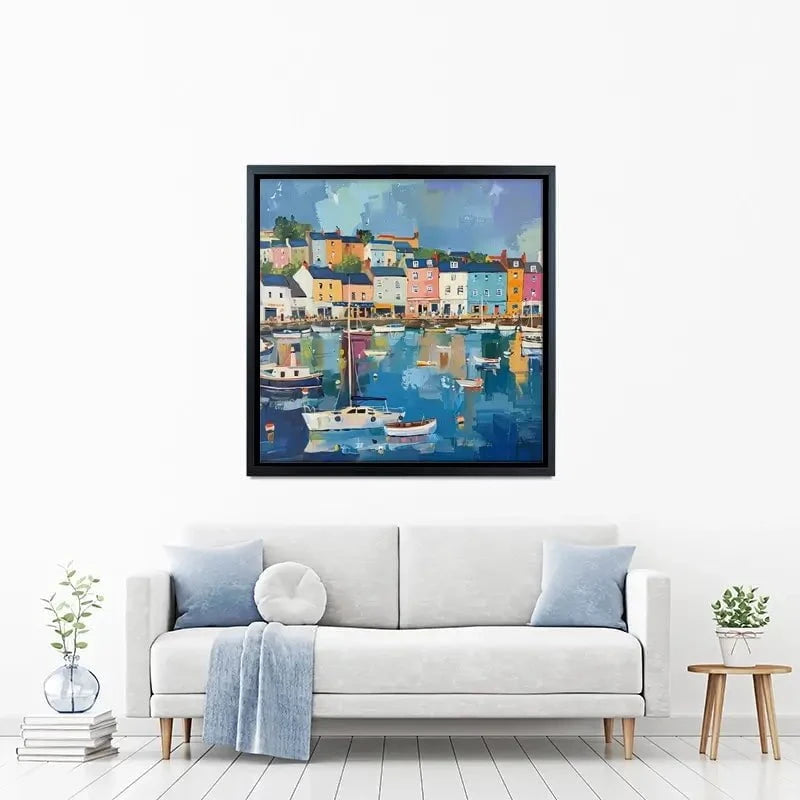 Devon Town Harbour Canvas Print Devon Town Harbour Canvas Print wall art product David Alexander Elder