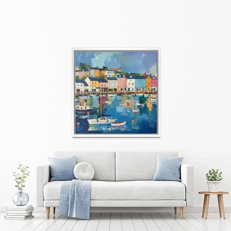 Devon Town Harbour Canvas Print Devon Town Harbour Canvas Print wall art product David Alexander Elder