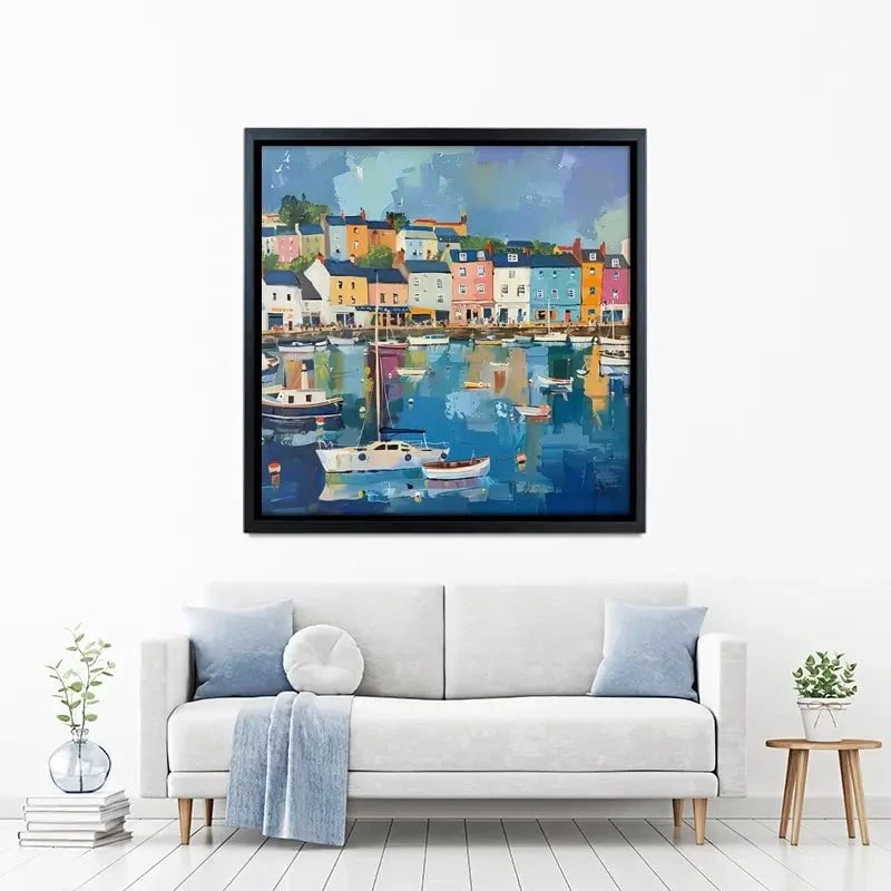 Devon Town Harbour Canvas Print Devon Town Harbour Canvas Print wall art product David Alexander Elder