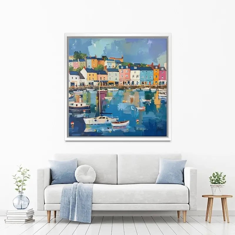 Devon Town Harbour Canvas Print Devon Town Harbour Canvas Print wall art product David Alexander Elder