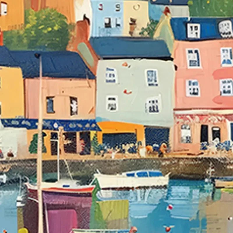 Devon Town Harbour Framed Art Print Devon Town Harbour Framed Art Print wall art product David Alexander Elder