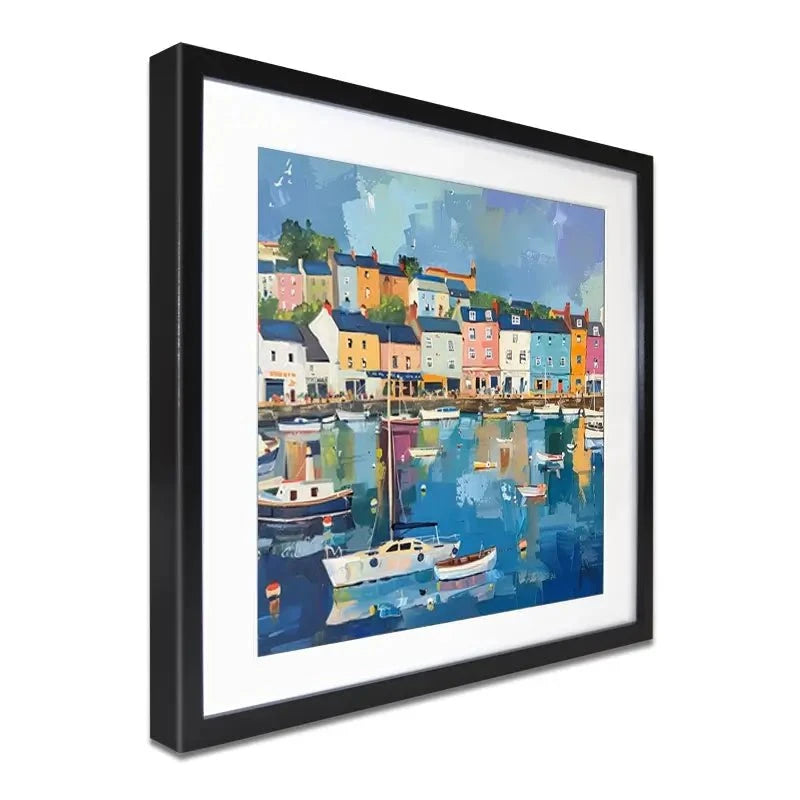Devon Town Harbour Framed Art Print Devon Town Harbour Framed Art Print wall art product David Alexander Elder