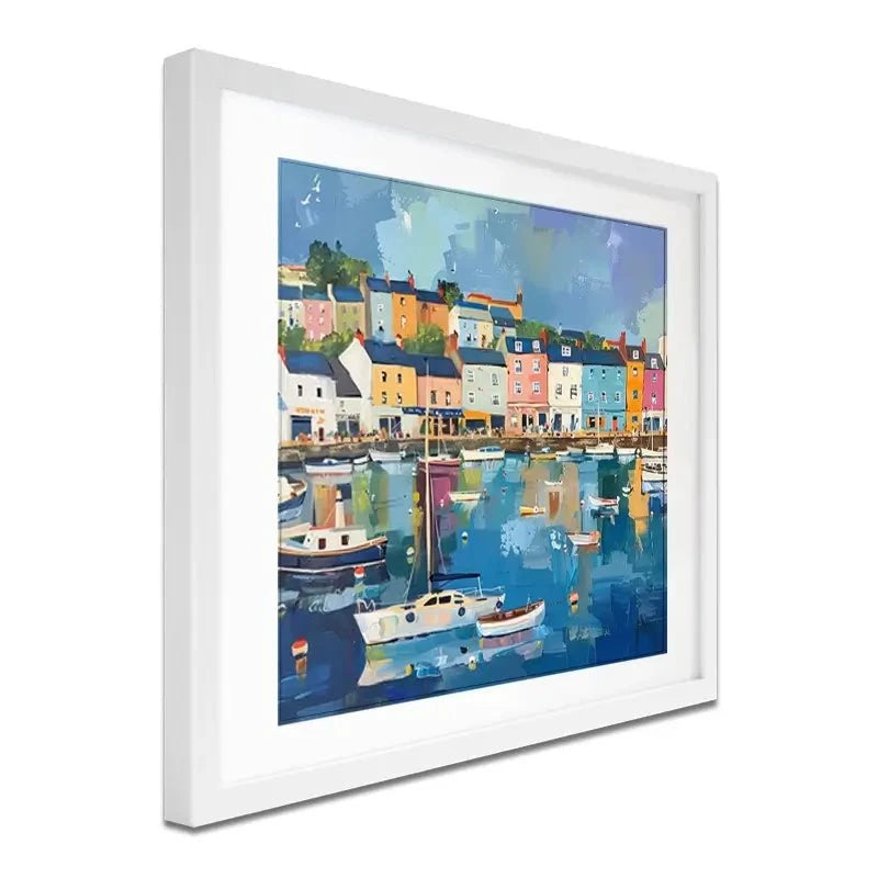 Devon Town Harbour Framed Art Print Devon Town Harbour Framed Art Print wall art product David Alexander Elder