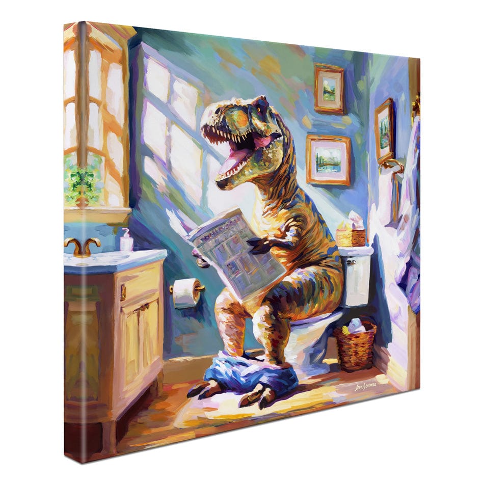 Dino's Daily Dose of Humour Canvas Print wall art product Leon Devenice
