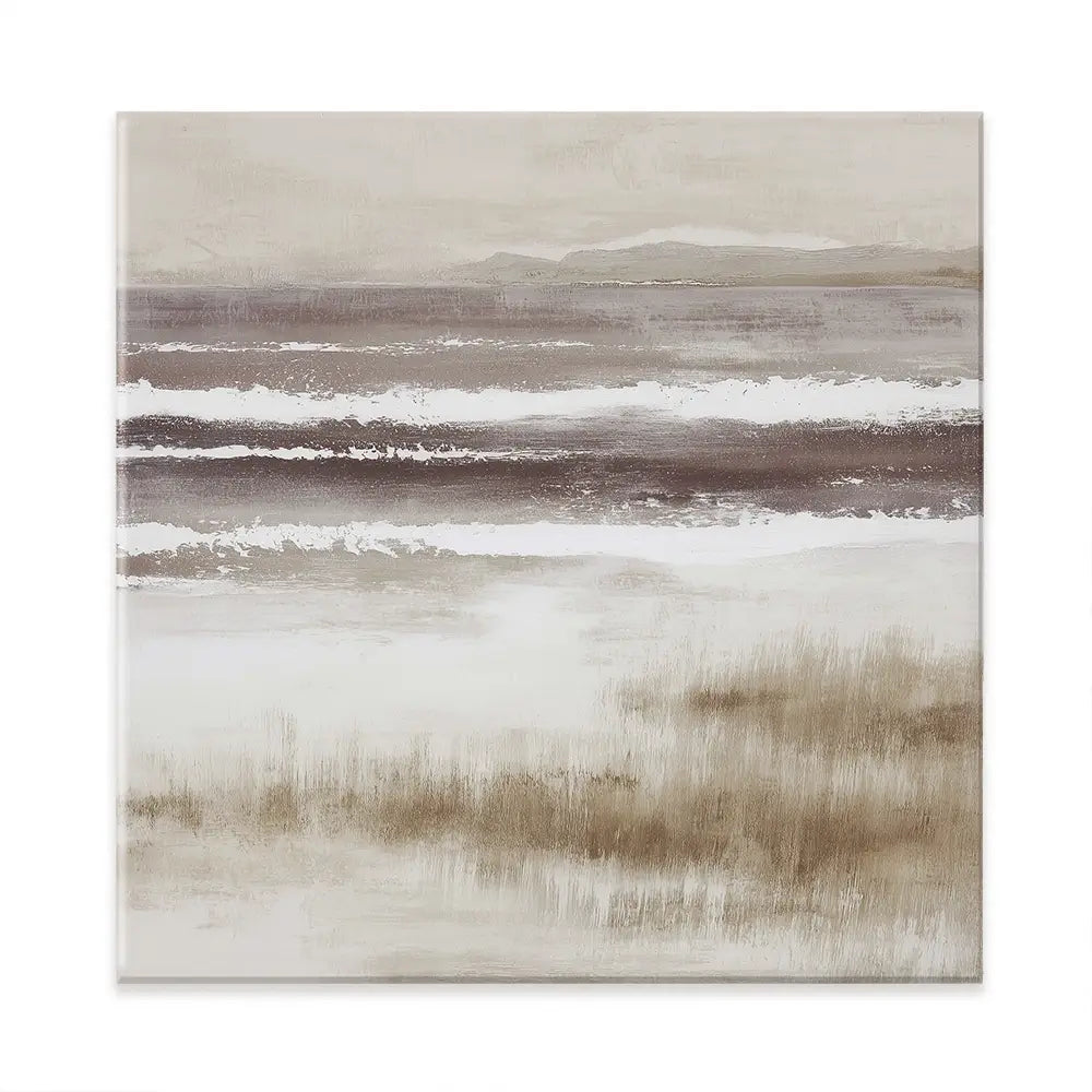 Distant Marsh Horizon Square Canvas Print Distant Marsh Horizon Square Canvas Print wall art product Chromatic Storm Studio
