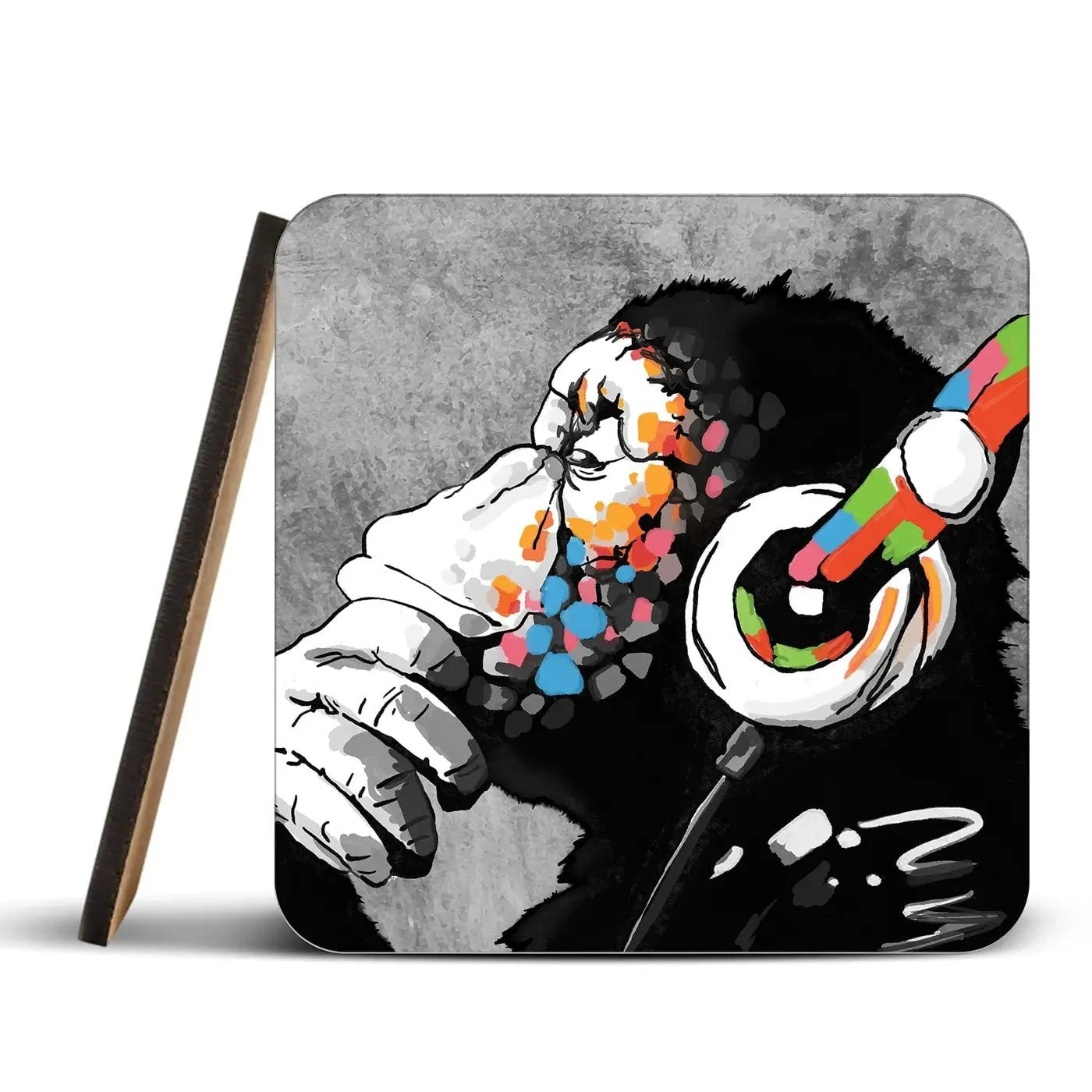 DJ Monkey Coaster Set DJ Monkey Coaster Set wall art product Banksy
