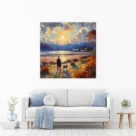 Dog Walker Canvas Print Dog Walker Canvas Print wall art product David Alexander Elder
