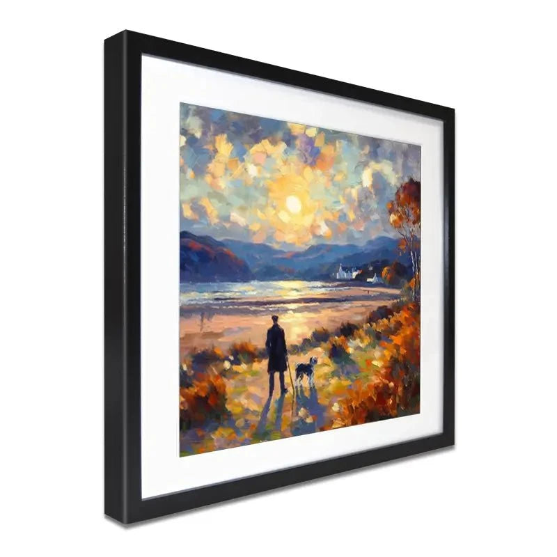 Dog Walker Framed Art Print Dog Walker Framed Art Print wall art product David Alexander Elder