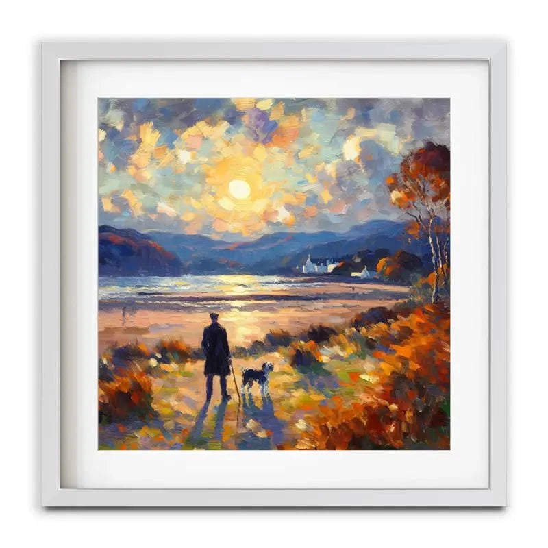 Dog Walker Framed Art Print Dog Walker Framed Art Print wall art product David Alexander Elder
