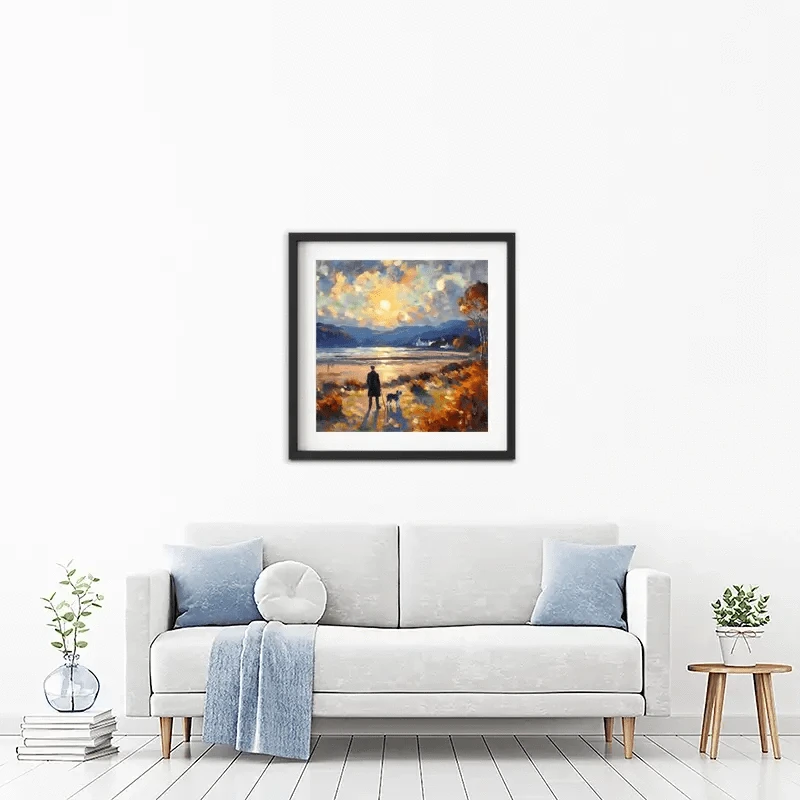 Dog Walker Framed Art Print Dog Walker Framed Art Print wall art product David Alexander Elder