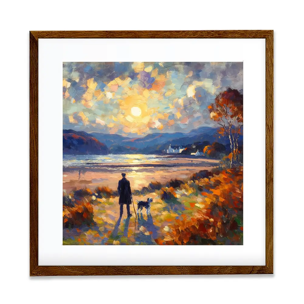 Dog Walker Framed Art Print Dog Walker Framed Art Print wall art product David Alexander Elder