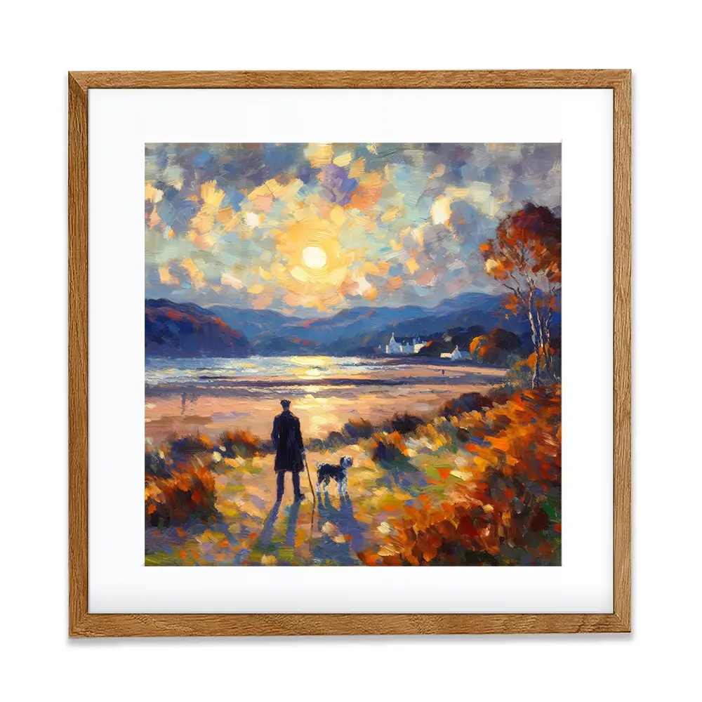 Dog Walker Framed Art Print Dog Walker Framed Art Print wall art product David Alexander Elder