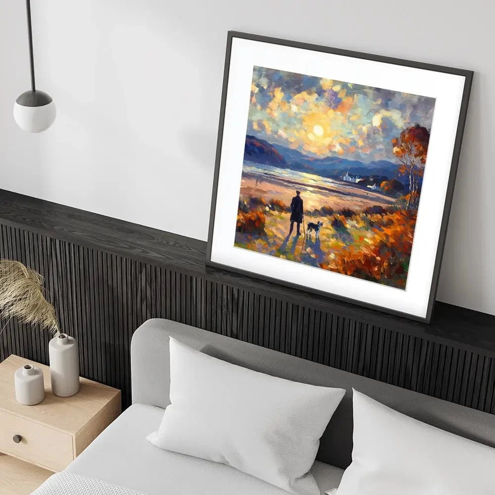 Dog Walker Framed Art Print Dog Walker Framed Art Print wall art product David Alexander Elder