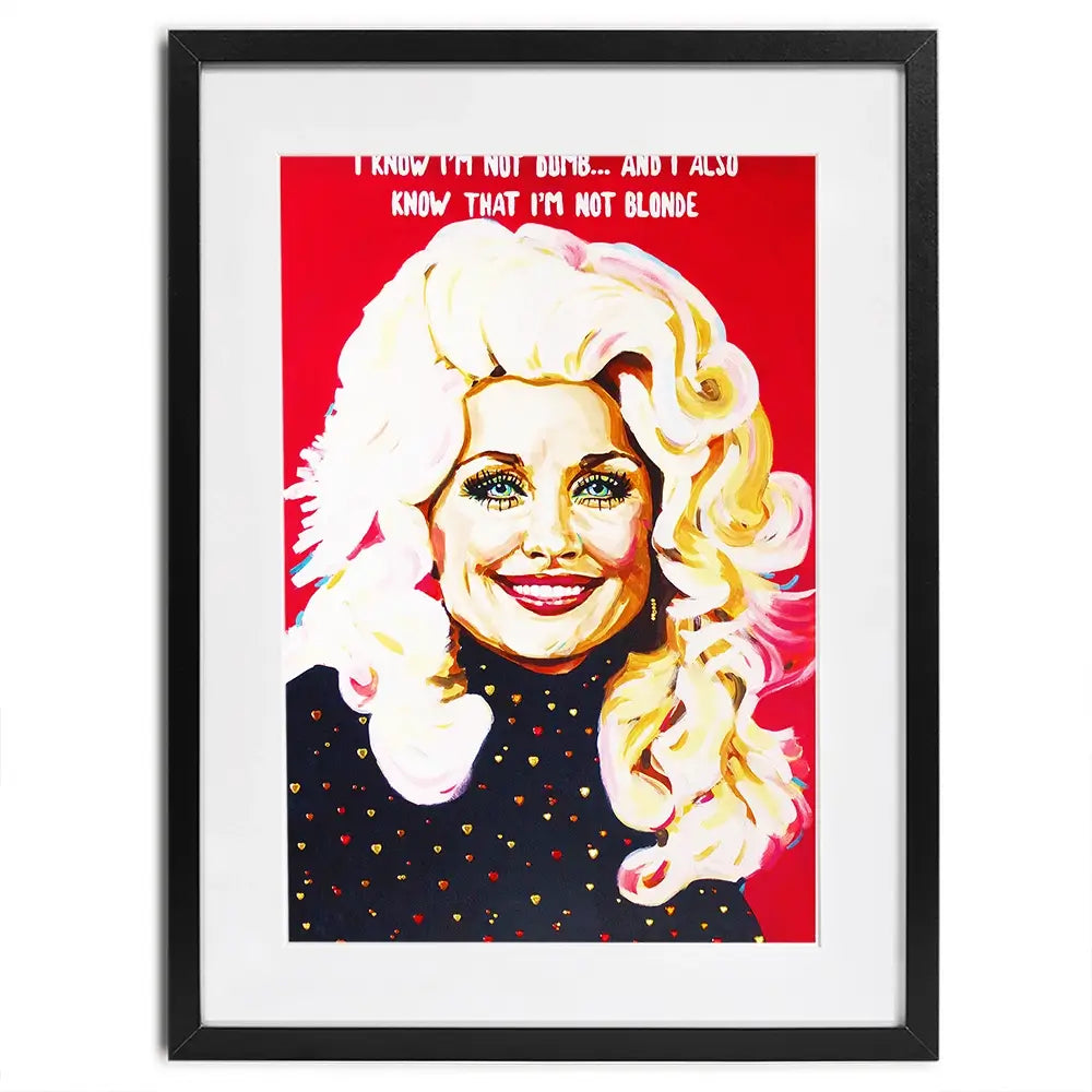 Dolly Parton Queen Of Country Framed Art Print Dolly Parton Queen Of Country Framed Art Print wall art product Juliet Stockton