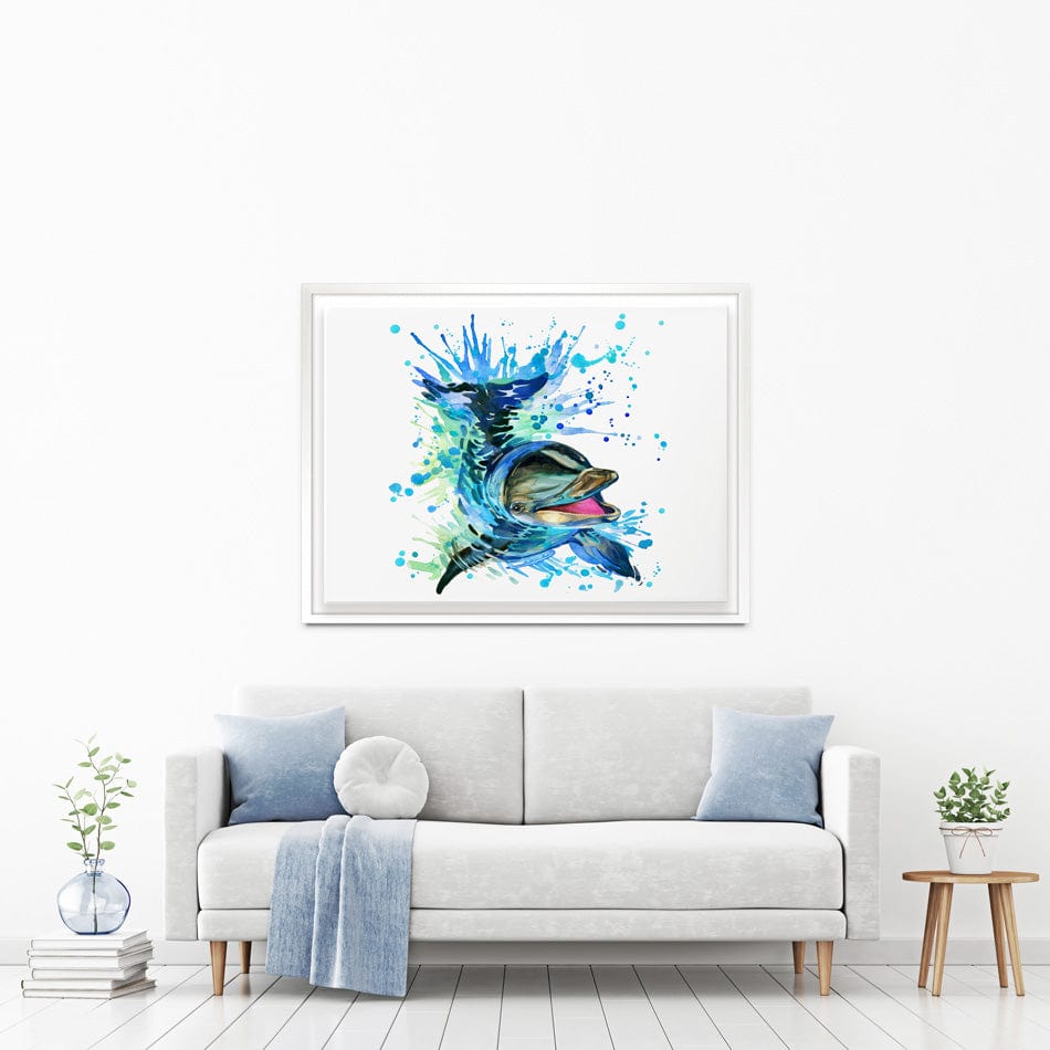 Dolphin Splash Canvas Print wall art product Faenkova Elena / Shutterstock