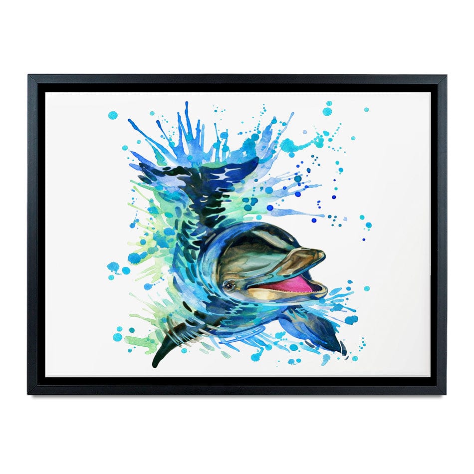 Dolphin Splash Canvas Print wall art product Faenkova Elena / Shutterstock