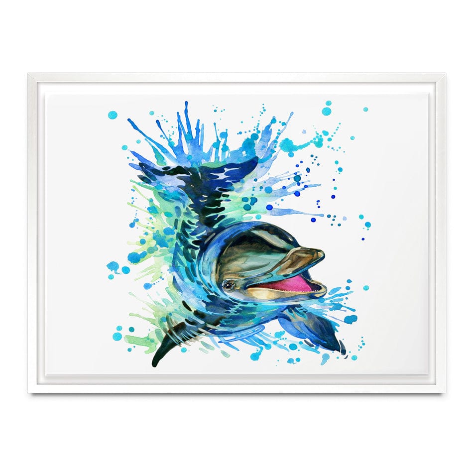Dolphin Splash Canvas Print wall art product Faenkova Elena / Shutterstock