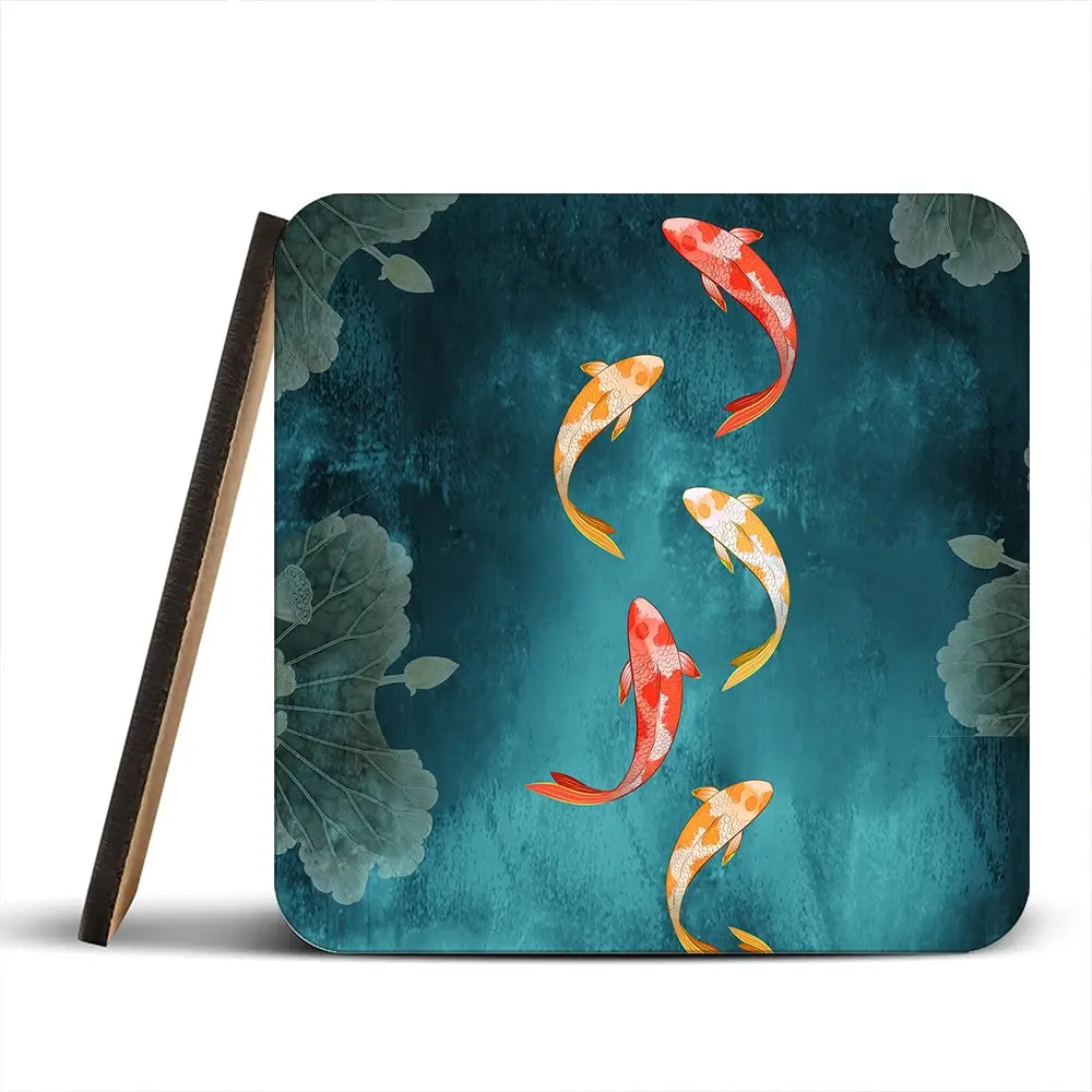 Don't Be Koi Coaster Set Rainbow Soul Tree Coaster Set | Rainbow Soul Tree Art Coasters wall art product Abubkr Mohamed / Shutterstock