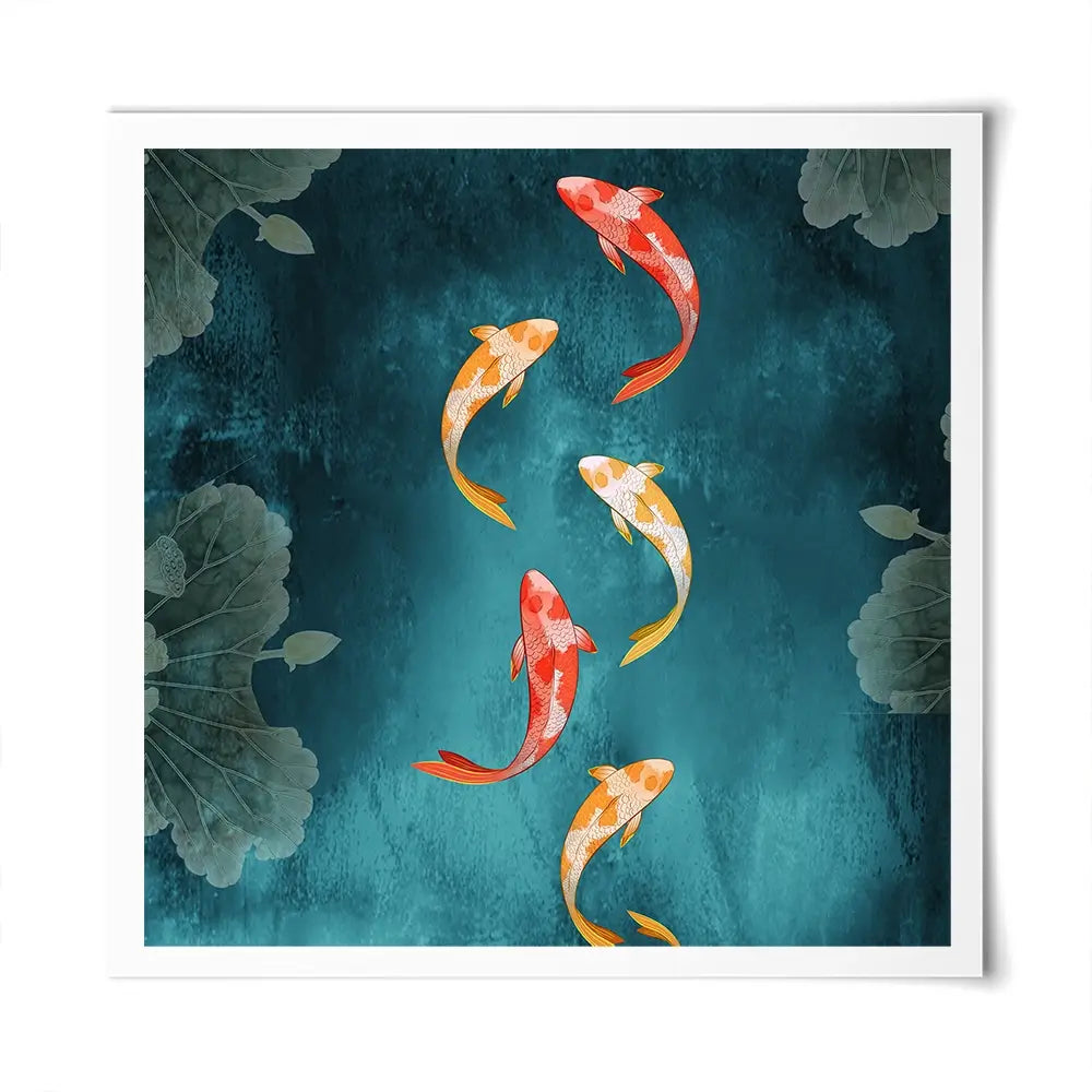 Don't Be Koi Square Art Print Don't Be Koi Square Art Print wall art product Abubkr Mohamed / Shutterstock