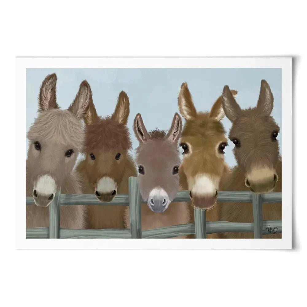 Donkey Herd Art Print Donkey Herd Art Print wall art product Fab Funky