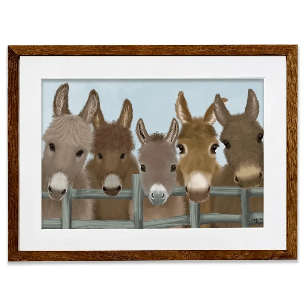 Donkey Herd Framed Art Print Donkey Herd Framed Art Print wall art product Fab Funky