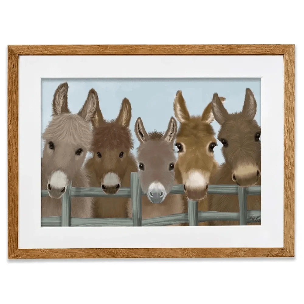 Donkey Herd Framed Art Print Donkey Herd Framed Art Print wall art product Fab Funky