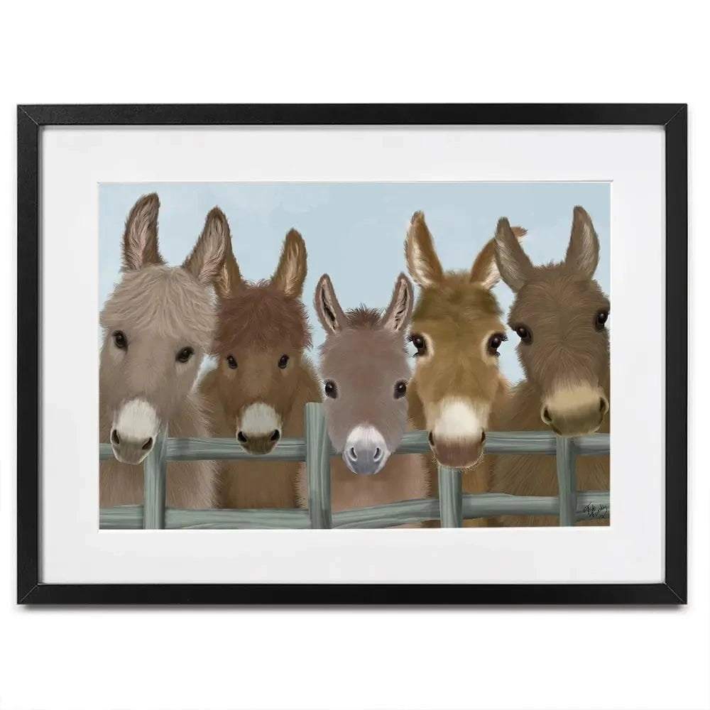 Donkey Herd Framed Art Print Donkey Herd Framed Art Print wall art product Fab Funky