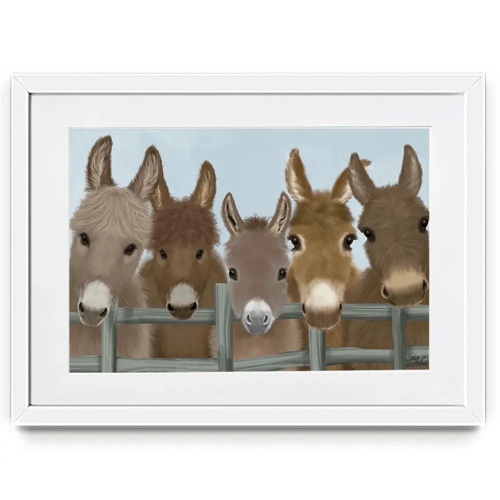 Donkey Herd Framed Art Print Donkey Herd Framed Art Print wall art product Fab Funky