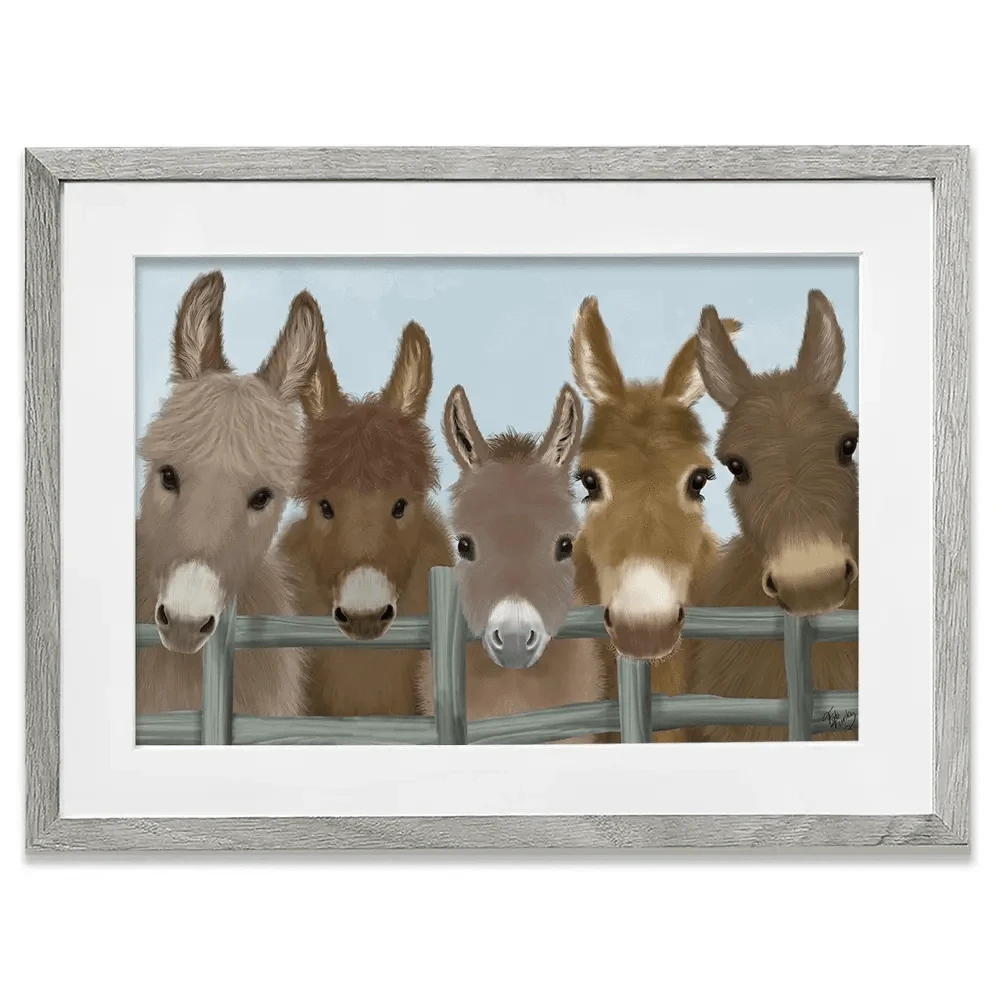 Donkey Herd Framed Art Print Donkey Herd Framed Art Print wall art product Fab Funky