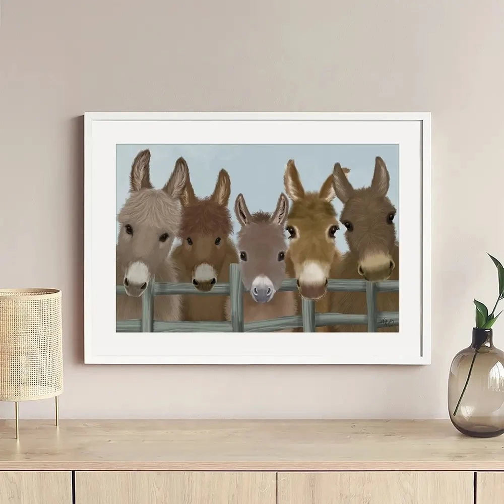 Donkey Herd Framed Art Print Donkey Herd Framed Art Print wall art product Fab Funky
