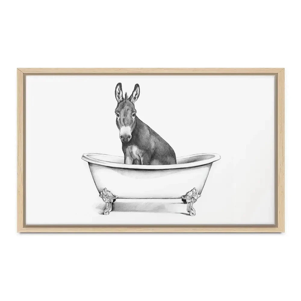 Donkey In A Bathtub Canvas Print Donkey In A Bathtub Canvas Print wall art product Victoria Borges