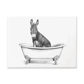 Donkey In A Bathtub Canvas Print Donkey In A Bathtub Canvas Print wall art product Victoria Borges