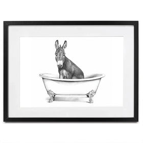 Donkey In A Bathtub Framed Art Print Donkey In A Bathtub Framed Art Print wall art product Victoria Borges