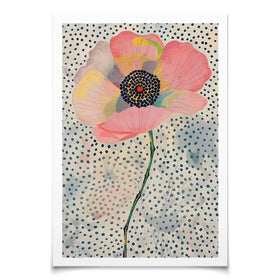 Dotted Floral Art Print Dotted Floral Art Print wall art product LSR Design Studio - Independent
