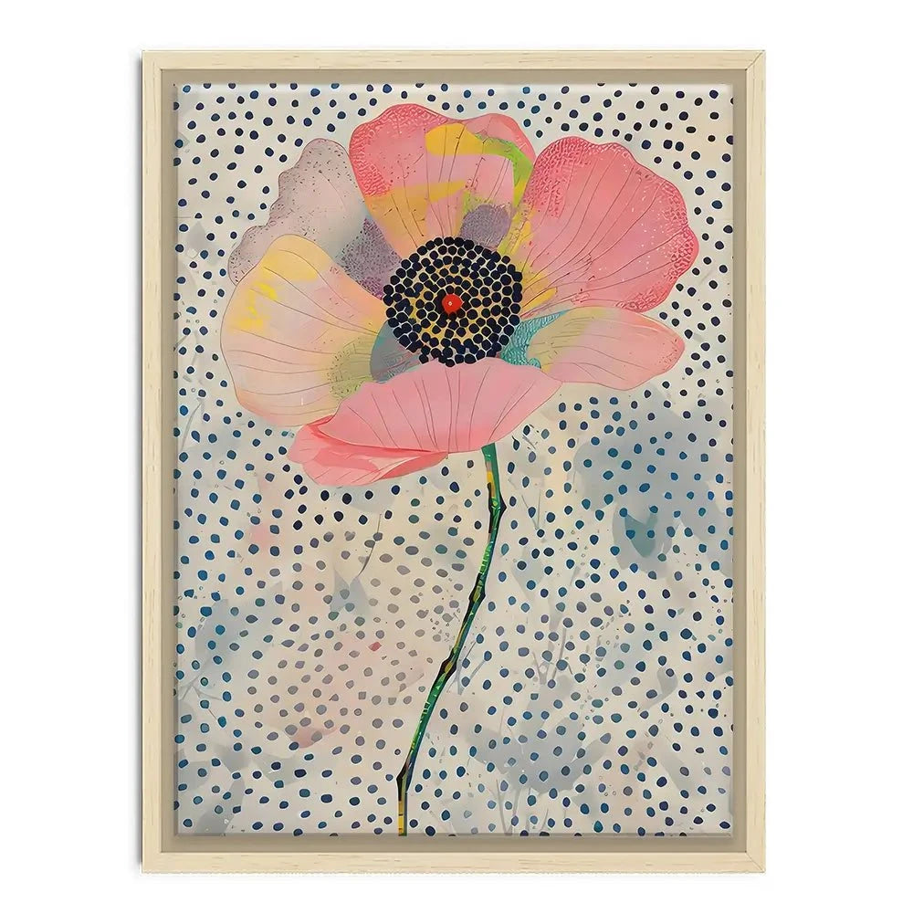 Dotted Floral Canvas Print Dotted Floral Canvas Print wall art product LSR Design Studio - Independent
