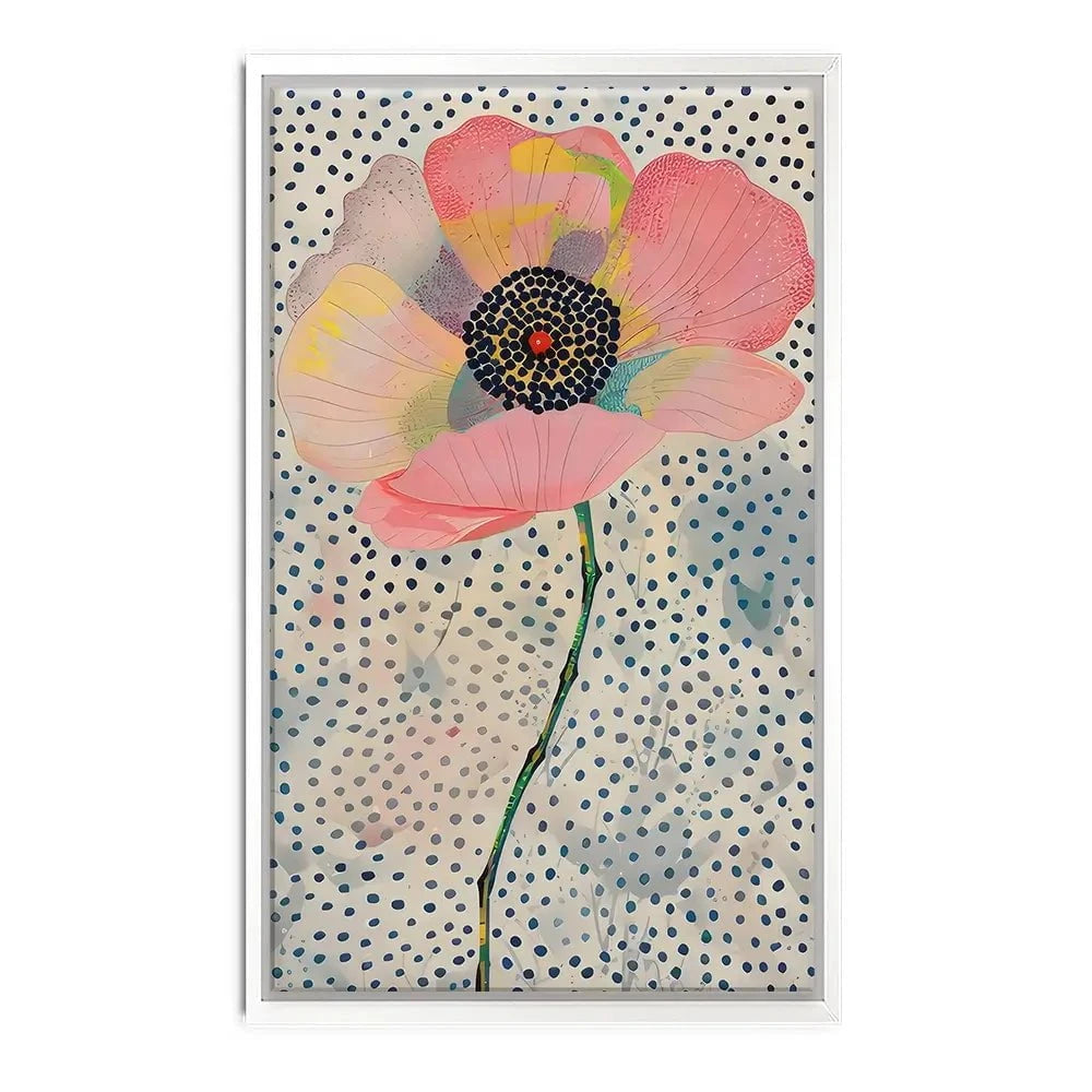 Dotted Floral Canvas Print Dotted Floral Canvas Print wall art product LSR Design Studio - Independent