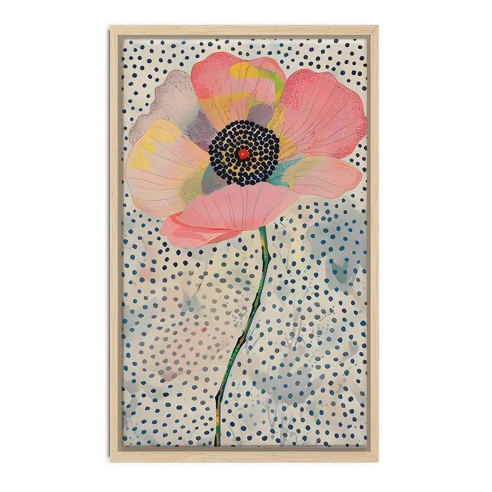 Dotted Floral Canvas Print Dotted Floral Canvas Print wall art product LSR Design Studio - Independent