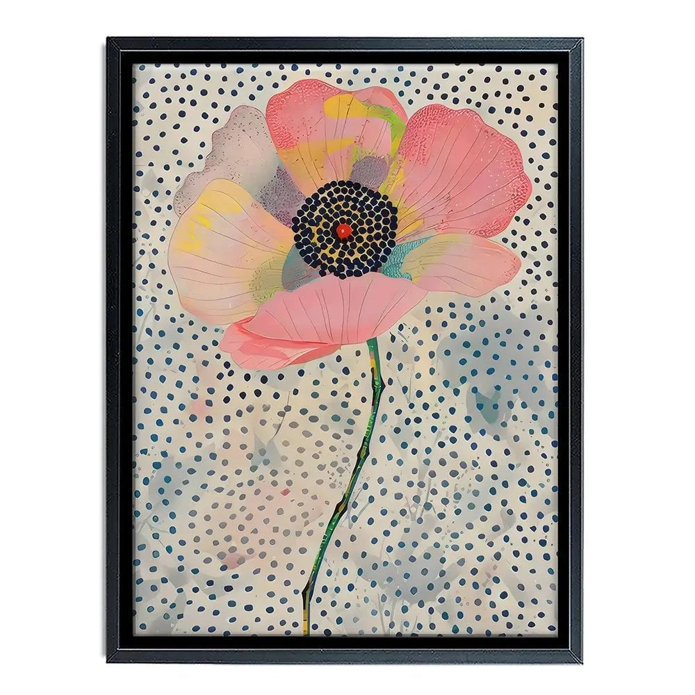 Dotted Floral Canvas Print Dotted Floral Canvas Print wall art product LSR Design Studio - Independent
